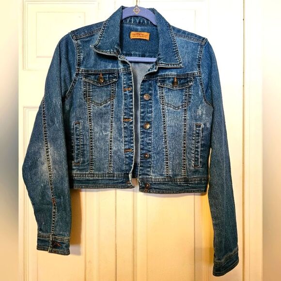 C'EST OT TOI  U.S.A Jackets & Blazers - #245 C'EST OT TOI U.S.A.- Cropped Deconstructed Jean Jacket
